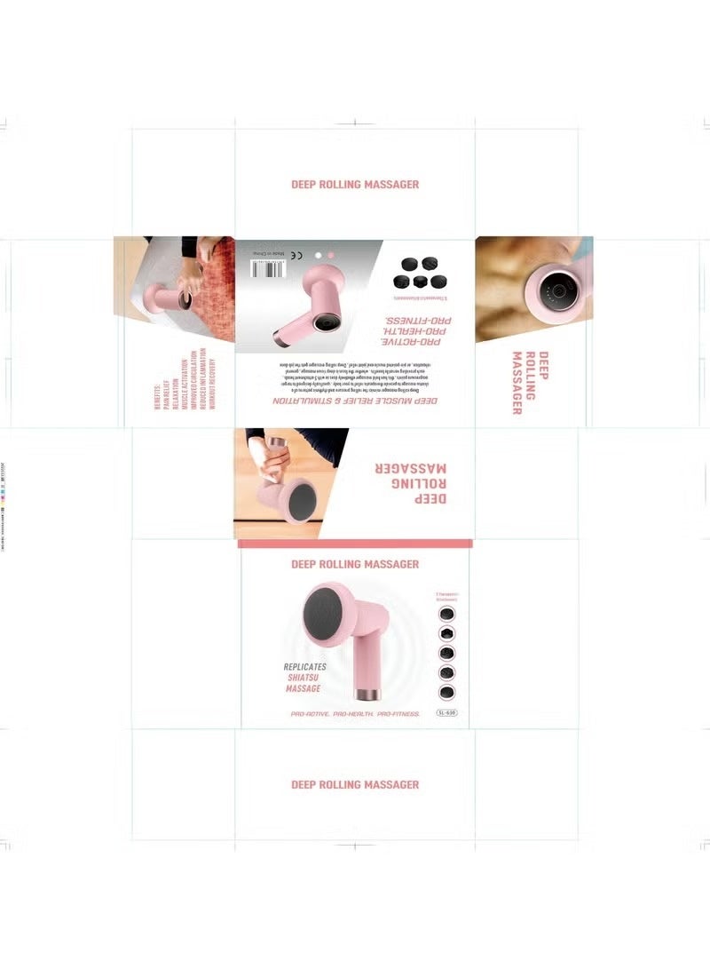 Portable Electric Body Massager YX-710 with 6 Speed Levels and 5 Massage Heads – Deep Tissue Muscle Relaxation Device for Neck, Back, Shoulders, Arms and Legs, Rechargeable Type-C Design - Image 5