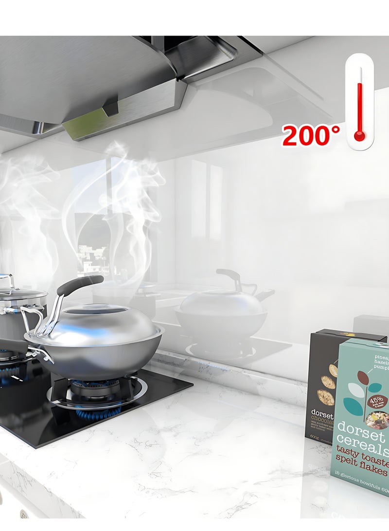 Transparent Electrostatic Wall Protector Film, Adhesive-Free Static Cling, Waterproof, Oil-proof, Scratch-resistant, Dirt-resistant, Keeps Walls Clean and Fresh, 500cm×45cm Multi-Purpose Protective Film for Kitchen, Living Room, Cabinets, Tables, Doors, and More - Image 4