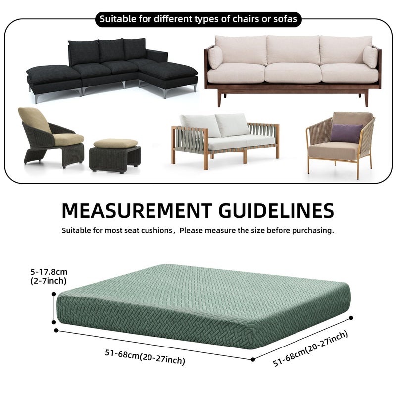 SUKAIKEQA Outdoor Cushion Covers Set,8PCS Waterproof Patio Furniture Couch Seat Slipcovers, Replacement for Sofa Sectional Chair(Coverï¼ŒOnly) - Image 2