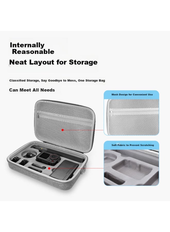 Reygeak Compatible With Dji Action 5 Pro Storage Bag, Portable Gimbal Osmo Action 4/3 Sports Camera Backpack, Shooting Kit Hard Shell Protective Accessory Box Shockproof - Image 4