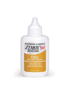 Zymox Advanced Formula Otic Plus Enzymatic Ear Solution for Dogs and Cats Without Hydrocortisone, 1.25oz