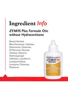 Zymox Zymox Advanced Formula Otic Plus Enzymatic Ear Solution for Dogs and Cats Without Hydrocortisone, 1.25oz  - Image 4