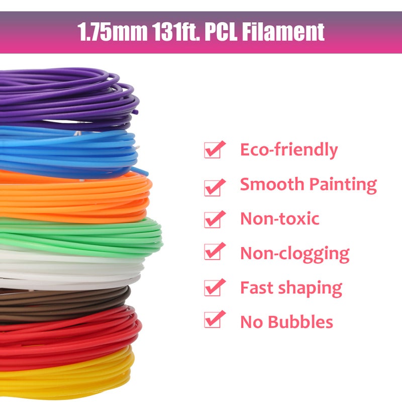 3D Pen Filament Refills 8 Colors 1.75mm PCL 3D Printing Filaments Each Color 16.4 Feet 3D Printing Pen Accessory - Image 5