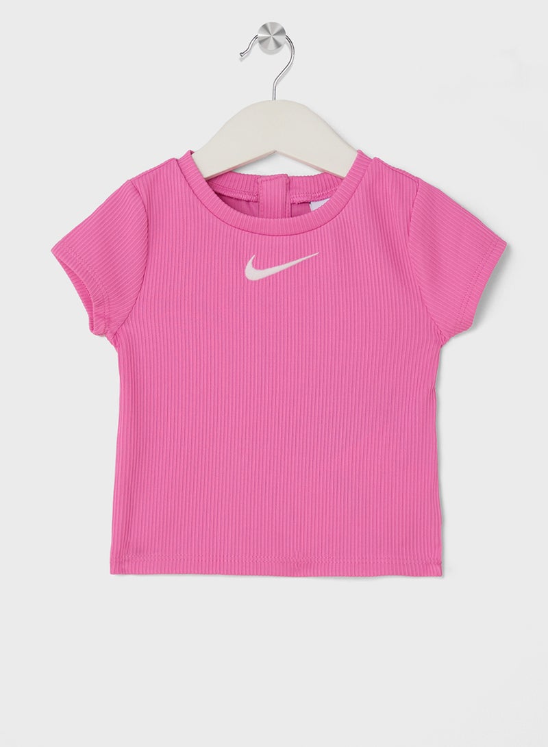 Nike Kids French Ribbed T-Shirt & Shorts Set  - Image 2