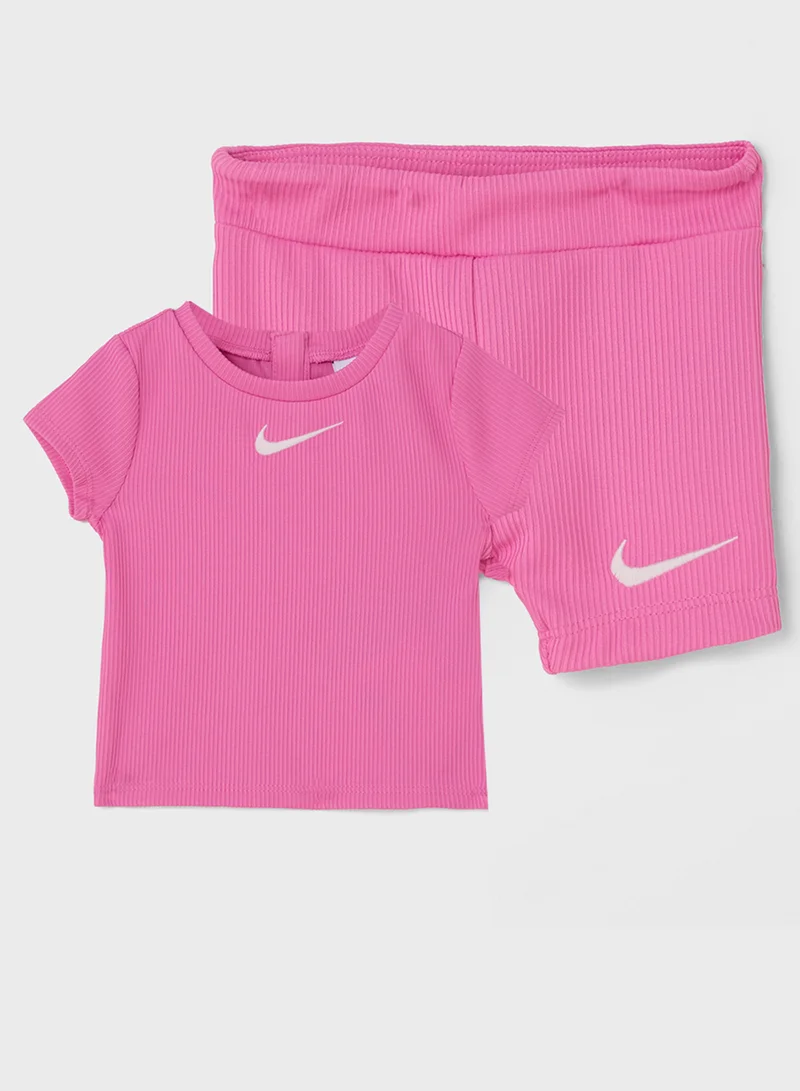 Nike Kids French Ribbed T-Shirt & Shorts Set