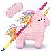 GIFTEXPRESS 16 Pink Unicorn Pinata with 33 Inch Pinata Stick  Blinfold  Mexican Theme Party Decoration for Birthdays Fiestas  Cinco de Mayo Kids Party Favors Easy Fill  Hang Loop - Image 4