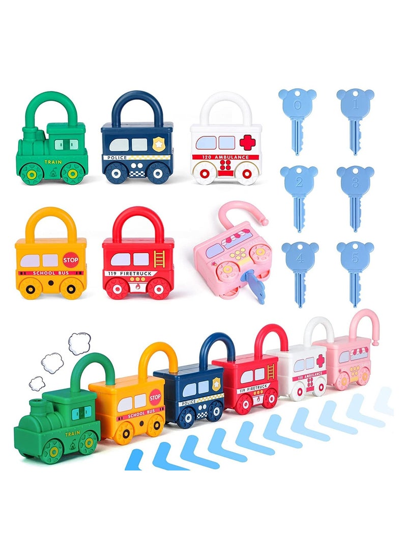 YelaJoy Montessori Toy for 18+ Months Old Toddler, Unlock Car Toys, Sensory Toy Matching & Sorting Toys Early Learning and Educational Toy with Number for Toddlers, Preschool Children, Boys and Girls  - Image 1