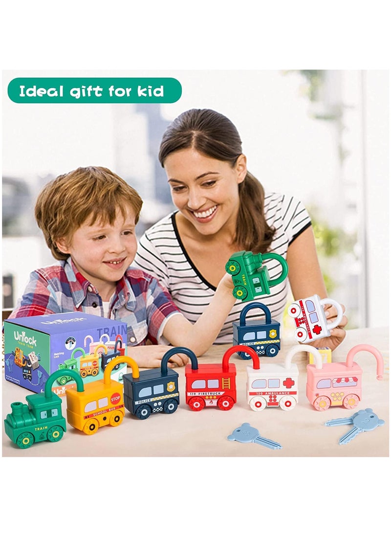 YelaJoy Montessori Toy for 18+ Months Old Toddler, Unlock Car Toys, Sensory Toy Matching & Sorting Toys Early Learning and Educational Toy with Number for Toddlers, Preschool Children, Boys and Girls  - Image 4
