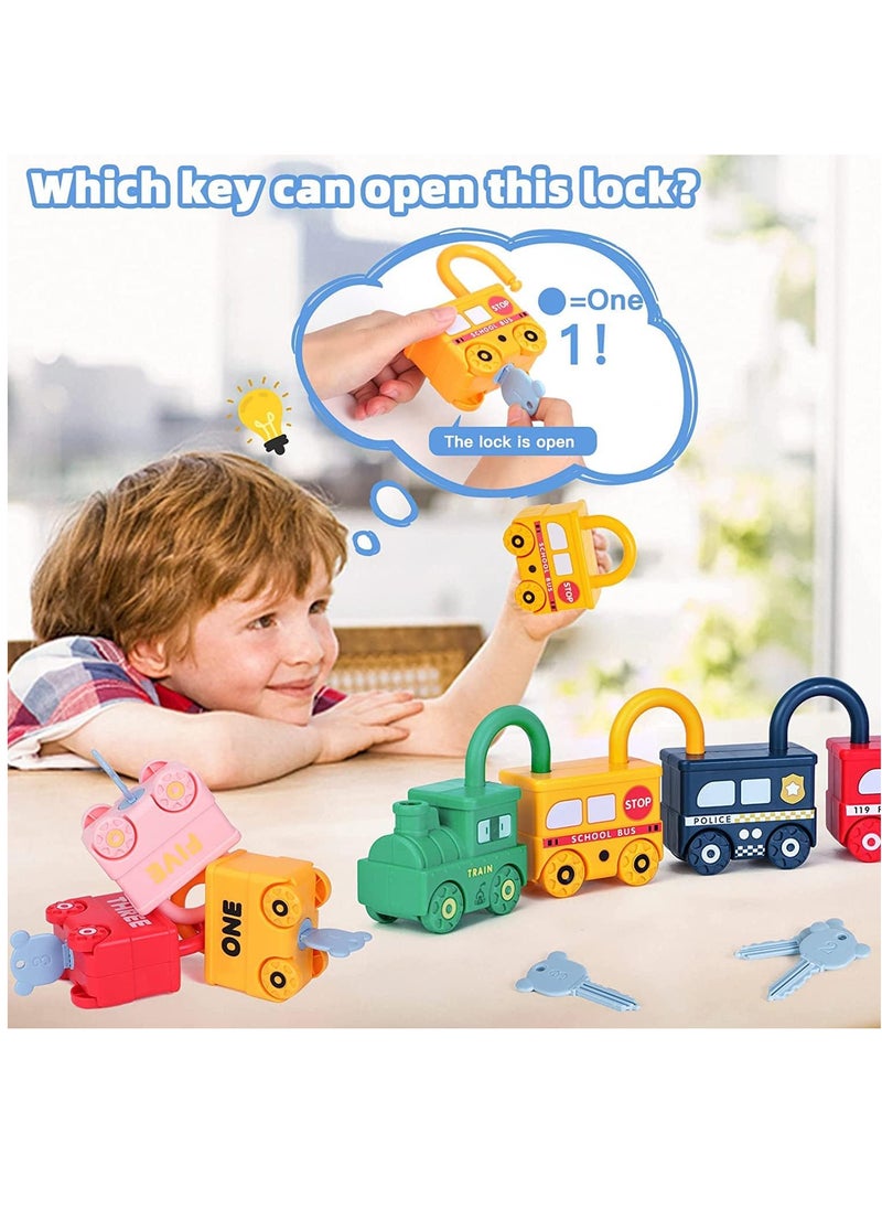 YelaJoy Montessori Toy for 18+ Months Old Toddler, Unlock Car Toys, Sensory Toy Matching & Sorting Toys Early Learning and Educational Toy with Number for Toddlers, Preschool Children, Boys and Girls  - Image 3