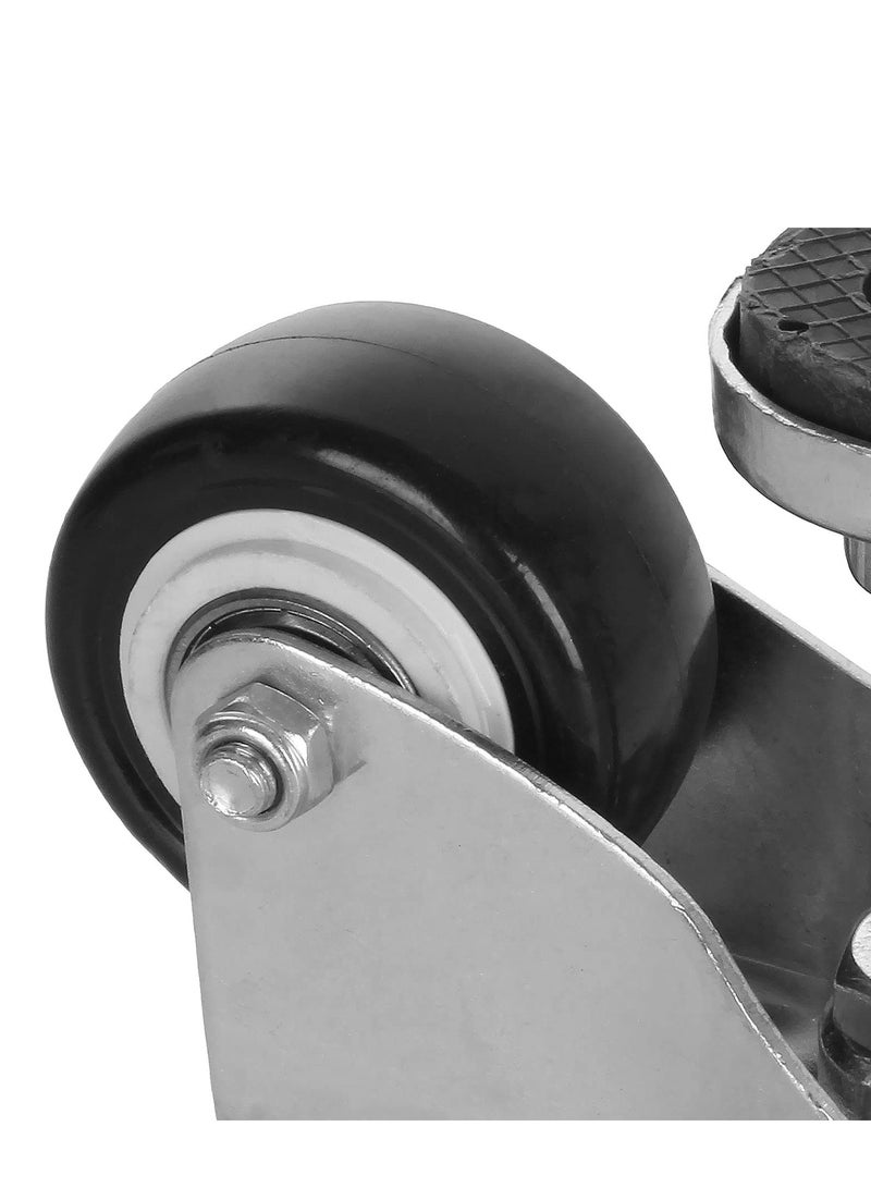 Set of 4 Adjustable Swivel Casters, 50mm Retractable Wheels for Industrial Applications, Ideal for Workbenches and Trolleys, Load Capacity 66kg - Image 4