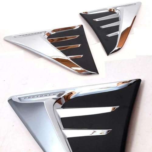 Automaze 4pc Car Air Flow Intake Decorative Side Vent Hood Cover Fender Garnish Compatible For Fortuner 2016+ Side Vent - Image 2