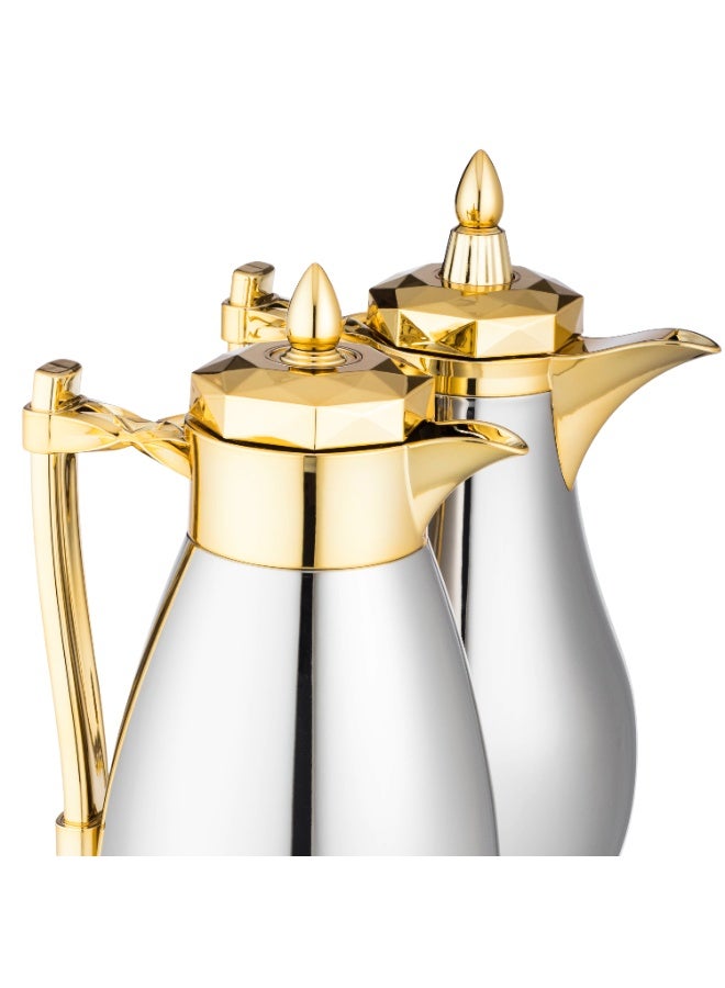 Two-piece thermos set made of high-quality stainless steel with gold and heat-preserving - Image 3