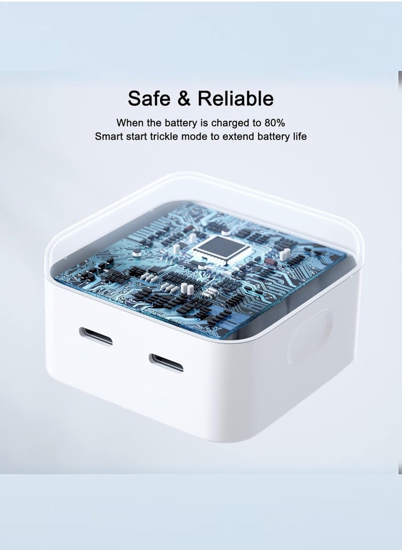 Generic - USB C Plug, 35W Dual USB C Fast Charger Plug Power Adapter for iPhone 15/14/14 Plus/Pro/ 14 Pro Max/ 13/12/ 11/ X/Samsung/Pad/Speaker/AirPods - Image 1