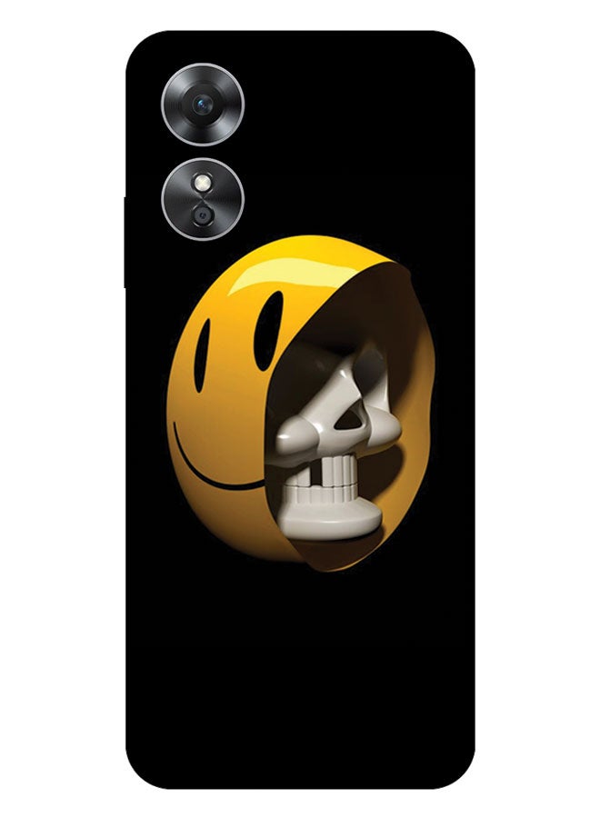 EYE CATCH Printed Protective Case Cover For Oppo A17  -  Smiley Face - Image 1