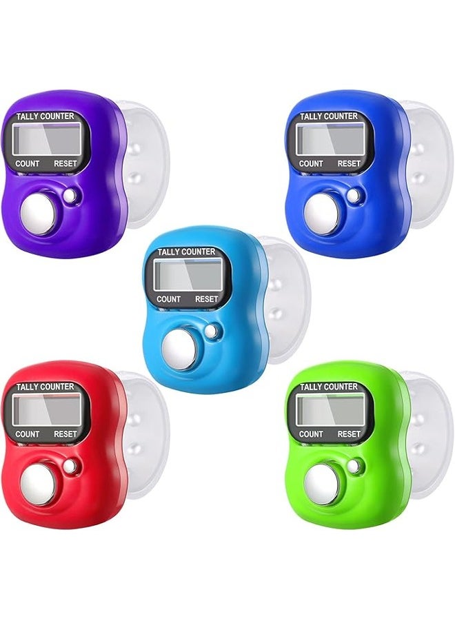 ATM Digital Finger Tally Counter with Adjustable Strap - Multicolour (Pack Of 5)  - Image 1