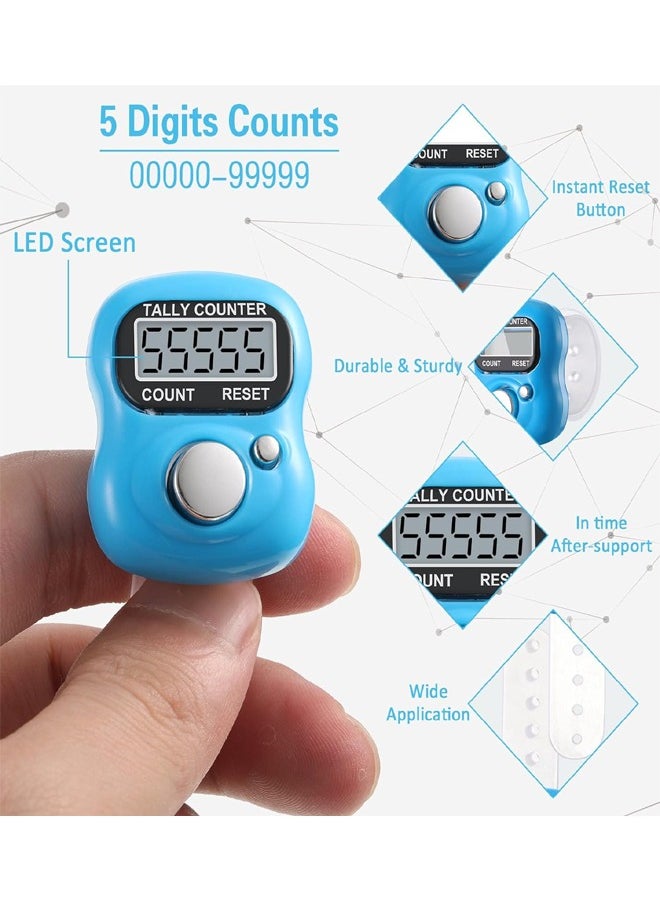 ATM Digital Finger Tally Counter with Adjustable Strap - Multicolour (Pack Of 5)  - Image 2