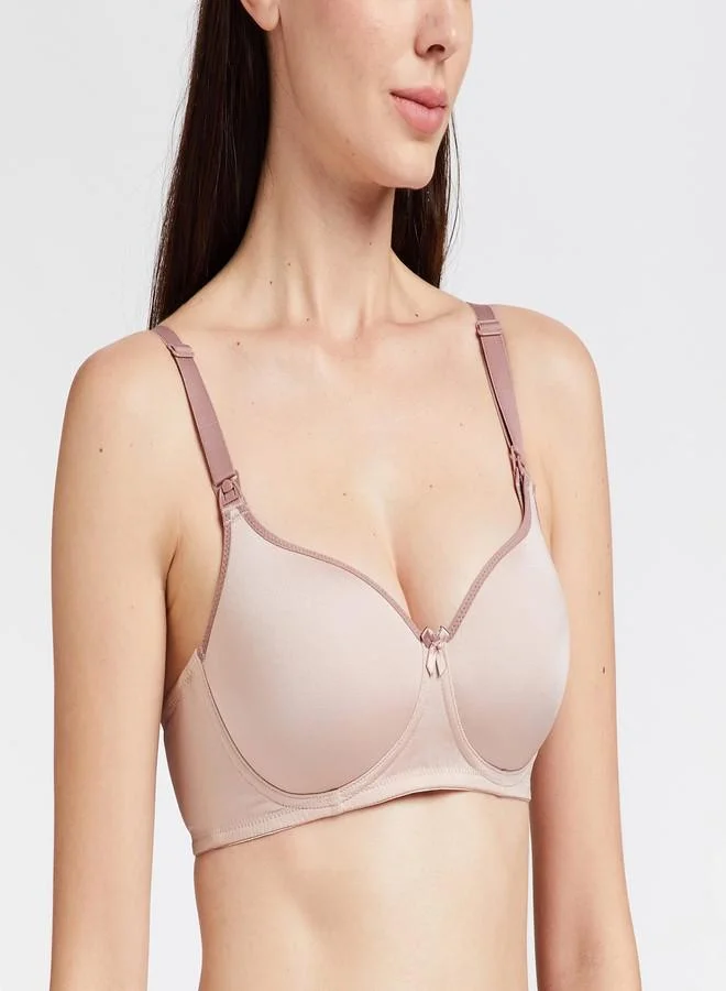 ترايامف Triumph International Women's Padded | Wireless | 110I498 Mamabel 34C Skin Full Coverage Bra | Pack of 1