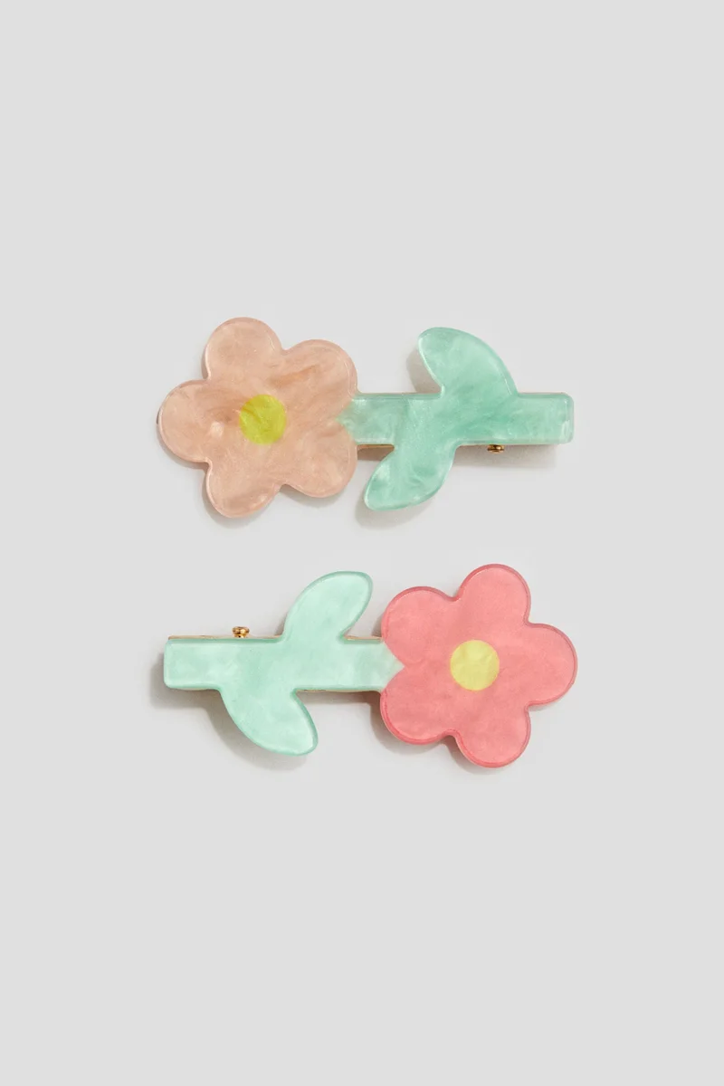 H&M 2-pack appliquéd hair clips