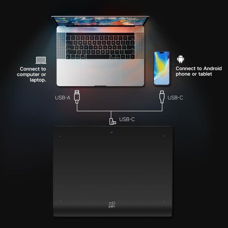XPPen Deco Pro Graphic Drawing Tablet Bluetooth with Shortcut Remote Battery-Free Stylus Supports 16K Pressure (9" x 6") - Image 5