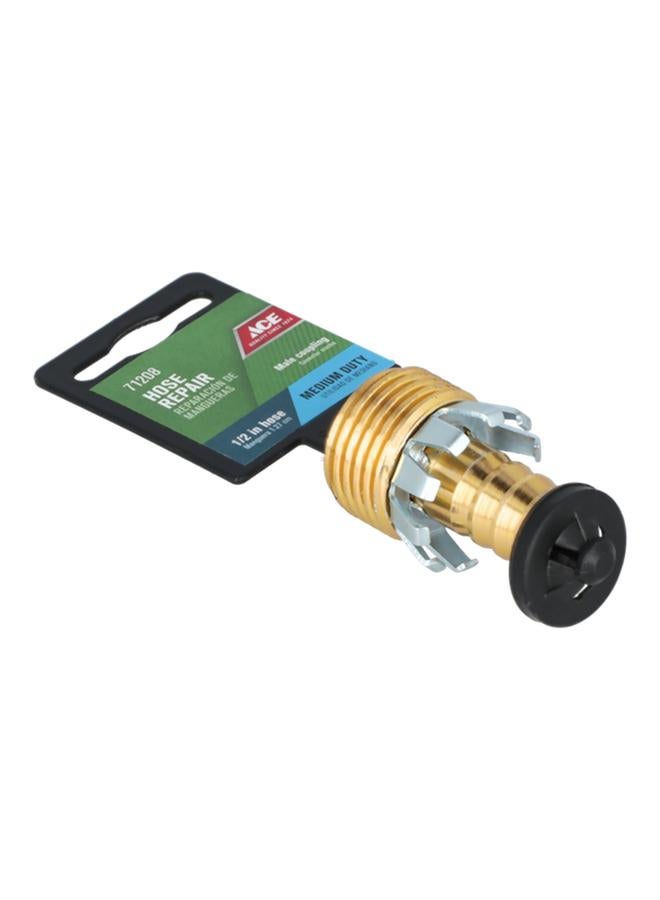 آيس وصلة إصلاح خرطوم ذكر باللونين الذهبي والفضي 0.5 بوصة - Image 2