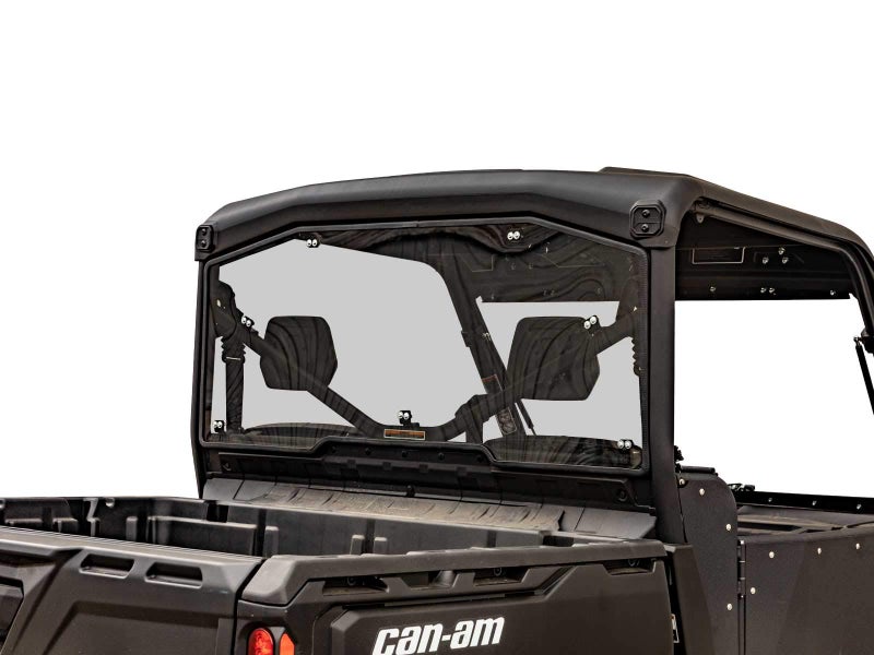 SuperATV 14 Polycarbonate Light Tint Full Rear Windshield For CanAm Defender HD Pro HD Limited HD MAX HD See Fitment PreAssembled For Easy Install 250X Stronger Than Glass USA Made
