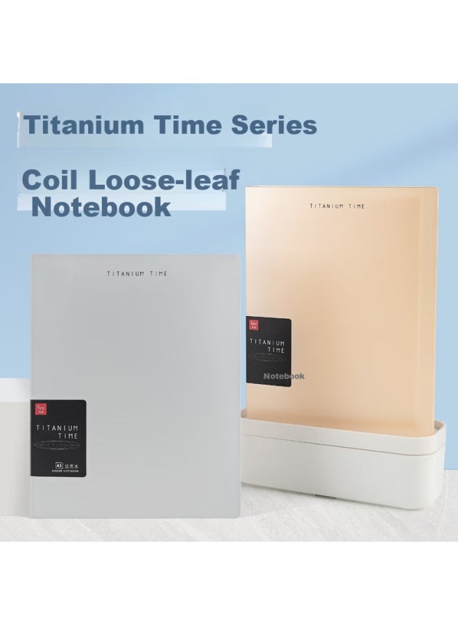 Fizz Stationery A5/60 Sheets/Detachable Spiral Bound Loose-Leaf Pp Cover Four-Color Sticky Notes Notebook Journal Diary Study Book Rose Gold Fz33729 - Image 5