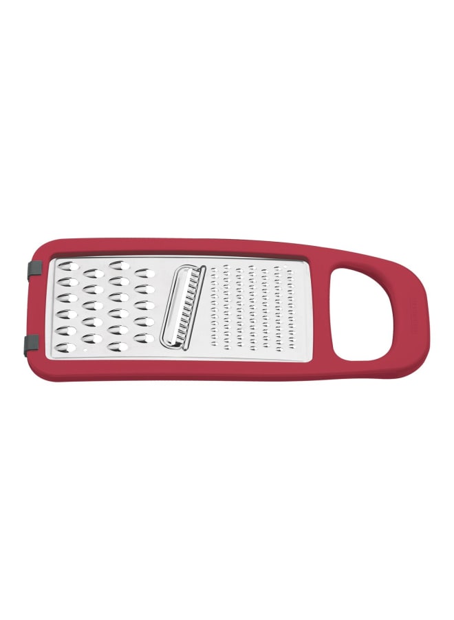 TRAMONTINA Utilità Grater – Red Handle – Multipurpose Stainless Steel Kitchen Grater for Everyday Cooking