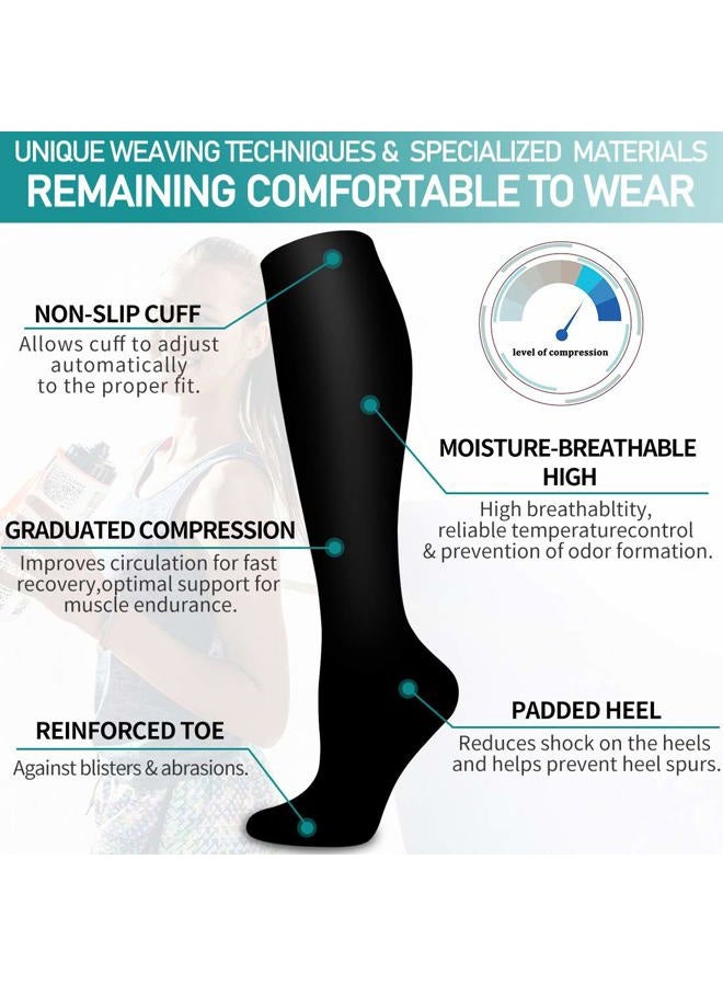 COOLOVER Copper Compression Socks for Women and Men(6 Pairs)-Best Support for Running, Athletic, Nursing, Travel - Image 5