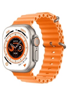 HW 8 ULTRA MAX Smart Watch Series 8 With Full Screen Works With the Android And IOS System Quick Response Wireless Charging And Supports GPS, Size 49 mm - Orange