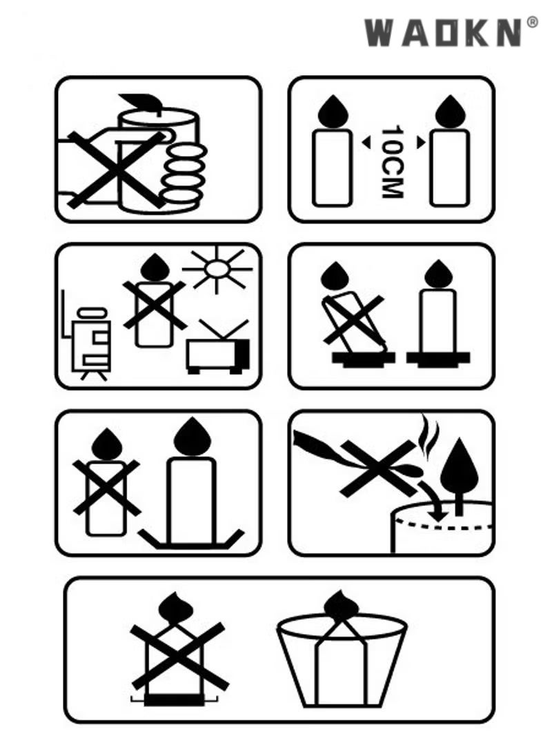 دبليو أيه أو كي أن 10Sets من شموع الإضاءة المنزلية الطوارئ بدون دخان قطر شمعة القطب الطويل 1.7 × 20 سم يمكن أن تحترق لمدة حوالي 6 ساعات غير معطرة حفل الزفاف المنزلي عيد الميلاد ديكور الزفاف المنزلي وشموع ديكور المنزل Wh - Image 3