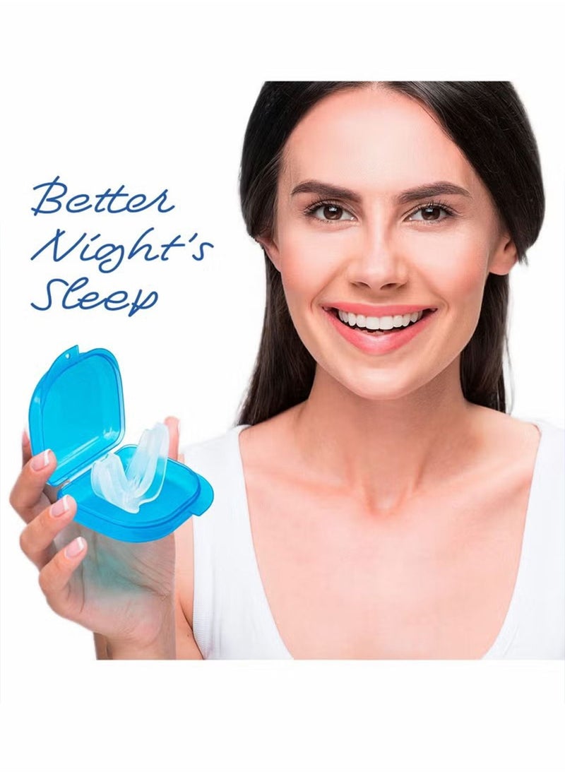 1 Pack Anti-Snoring Mouthpiece Adjustable Jaw Positioning Grinding Mouthpiece Night Time Teeth Mouthguard & Sleeping Bite Guard