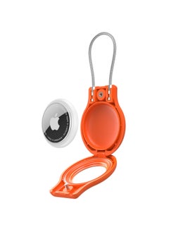 For Apple AirTag Protective Case Apple Tracker PC Security Lock Anti-lost Hanging Buckle Tracker Protective Case-Color:Orange-Applicable Models:AIRTAG