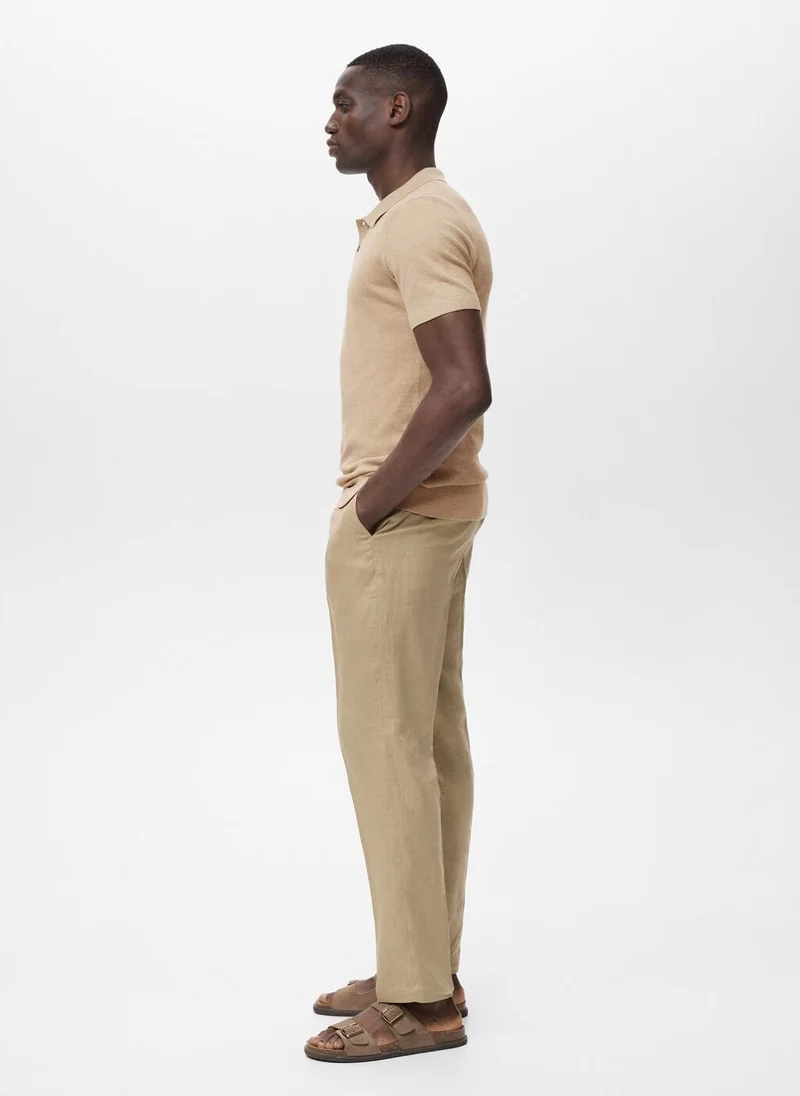 Mango Man  Fine-knit cotton polo shirt for Men | Best Price UAE