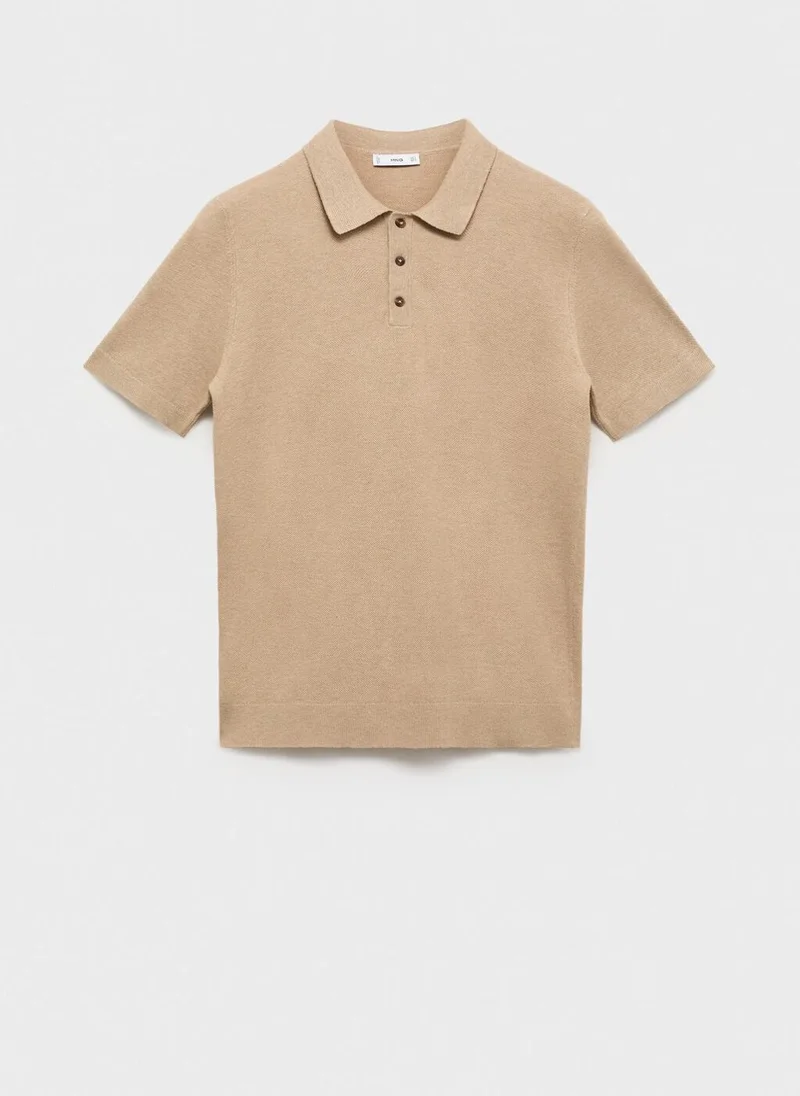 Mango Man  Fine-knit cotton polo shirt for Men | Best Price UAE
