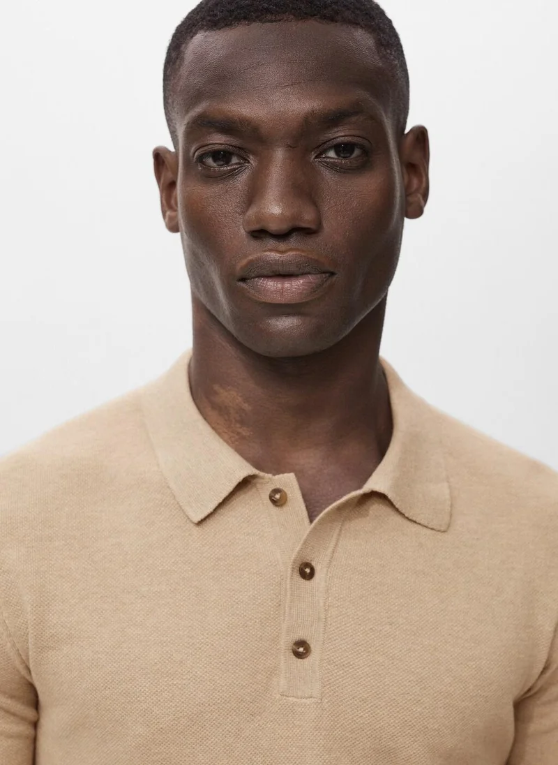 Mango Man  Fine-knit cotton polo shirt for Men | Best Price UAE