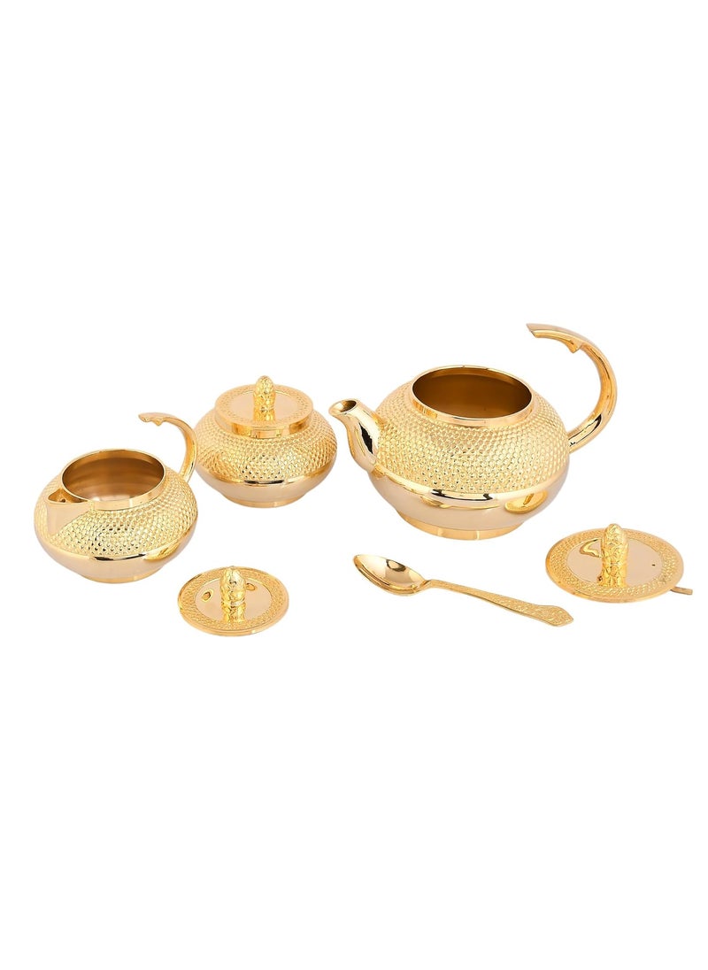 AC ANAND CRAFTS AC ANAND CRAFTS 24K Gold Plated Tea Coffee Serving Set Luxurious Gift for Weddings Birthdays Anniversaries Sisters Couples Guest  - Image 5