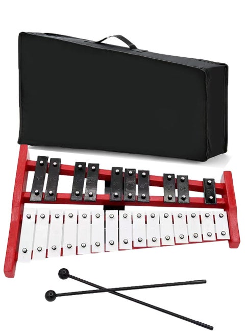 Professional 25-Note Xylophone with Mallets – Wooden Frame, Color-Coded Keys, with Carrying Case – Ideal for Music Learning & Kids' Education