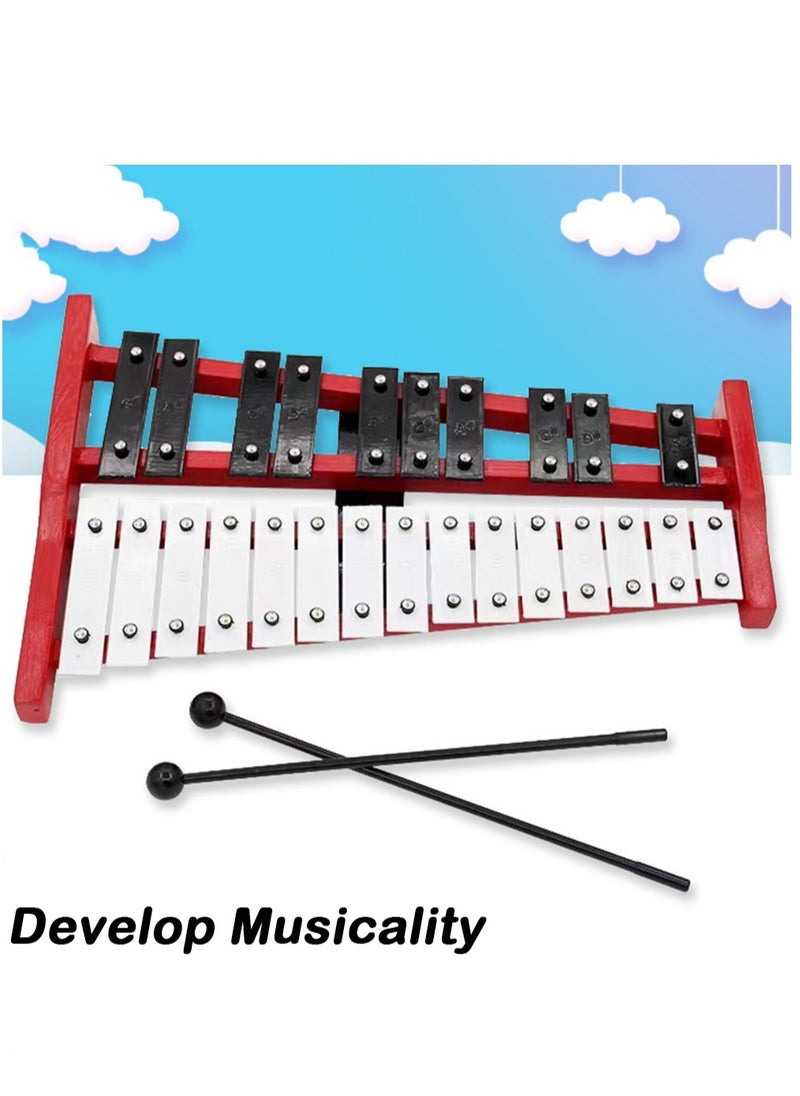 Mike Music - Professional 25-Note Xylophone with Mallets – Wooden Frame, Color-Coded Keys, with Carrying Case – Ideal for Music Learning & Kids' Education - Image 1