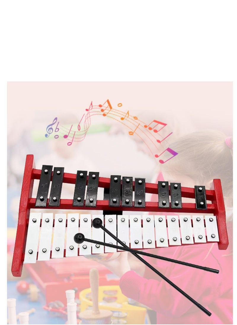 Mike Music - Professional 25-Note Xylophone with Mallets – Wooden Frame, Color-Coded Keys, with Carrying Case – Ideal for Music Learning & Kids' Education - Image 1