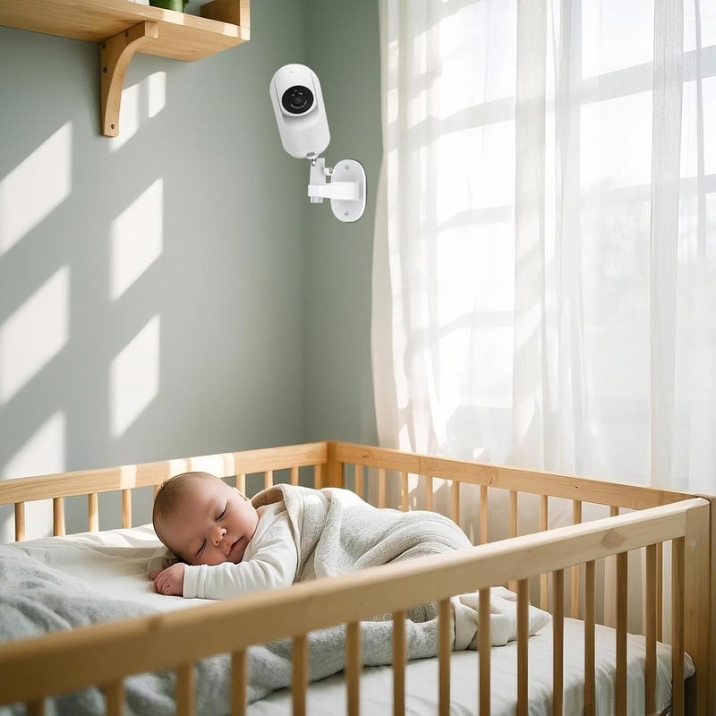 wochel Adhesive Baby Monitor Wall Mount Compatible with VTech Advanced HQ Max Ajustable Baby Monitor Stand Without Drilling and Wall Damage - Image 3