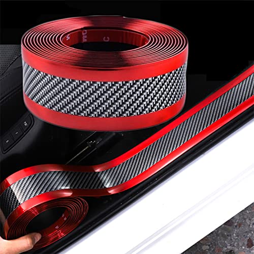 EOHMAK Automotive Door Entry Guard Car Door Sill Protector AntiCollision Strip Rubber Waterproof Protection Strip for Most Car 1M Length 5CM Width Red - Image 1