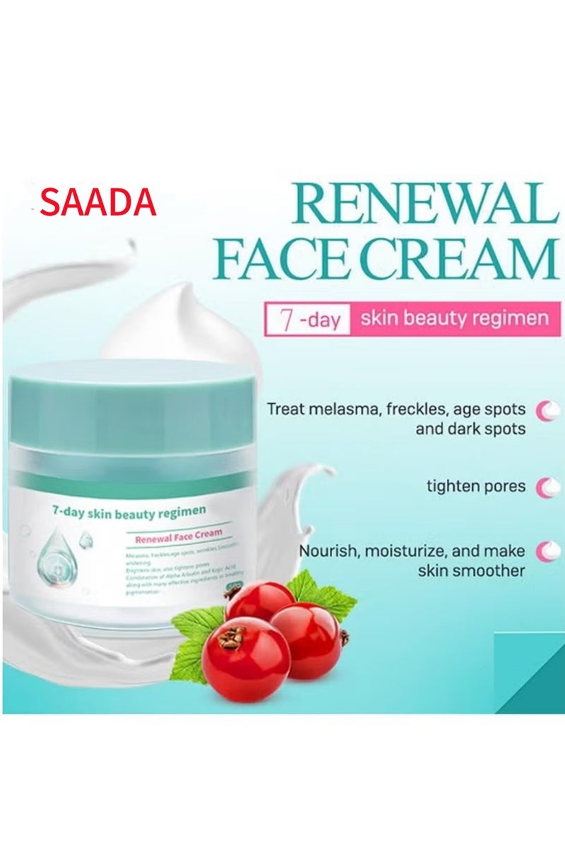 SAADA Brightening Face Cream 50g - Anti-Wrinkle Dark Spot Corrector for Freckles & Uneven Skin Tone All Skin Types - Image 4