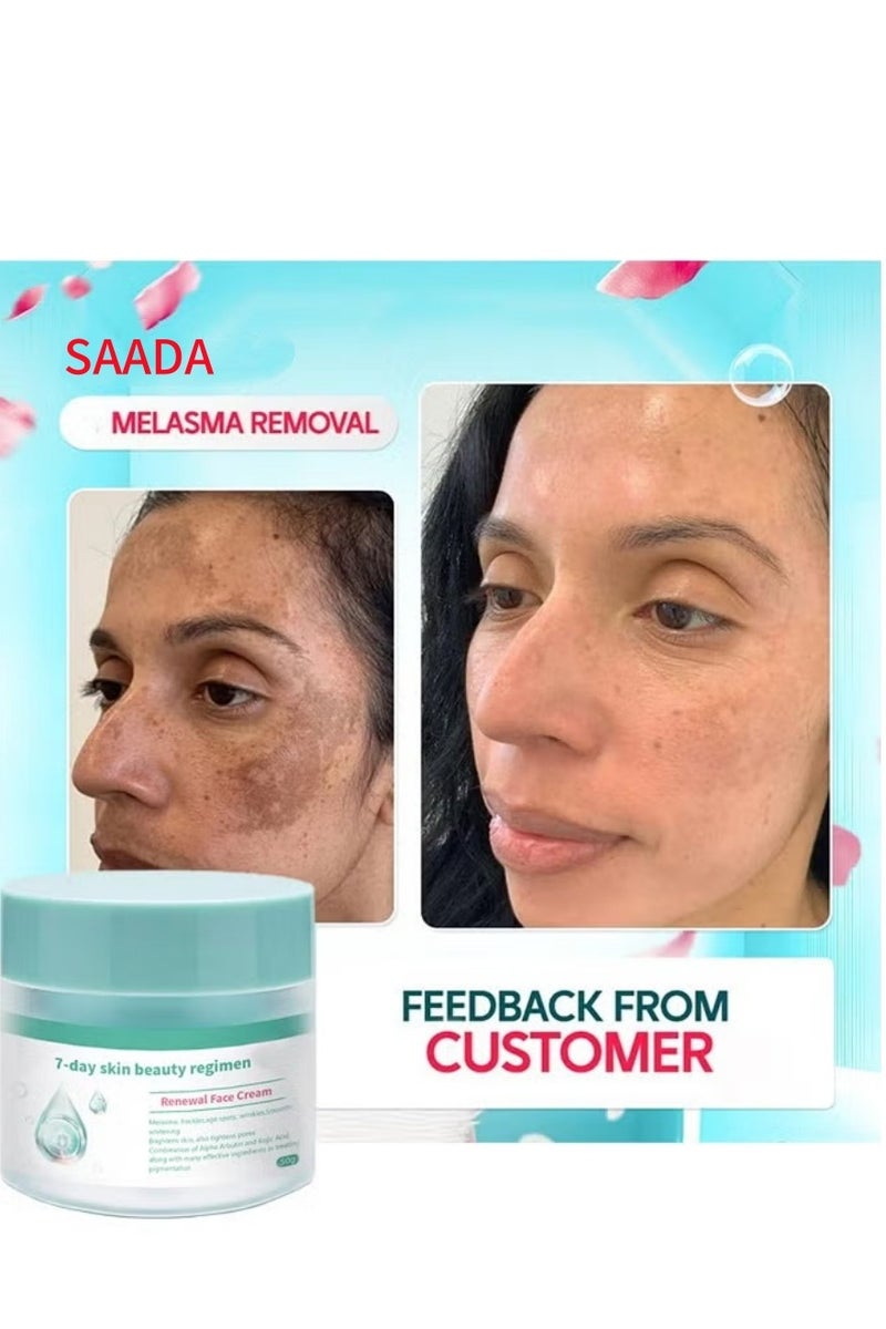 SAADA Brightening Face Cream 50g - Anti-Wrinkle Dark Spot Corrector for Freckles & Uneven Skin Tone All Skin Types - Image 2