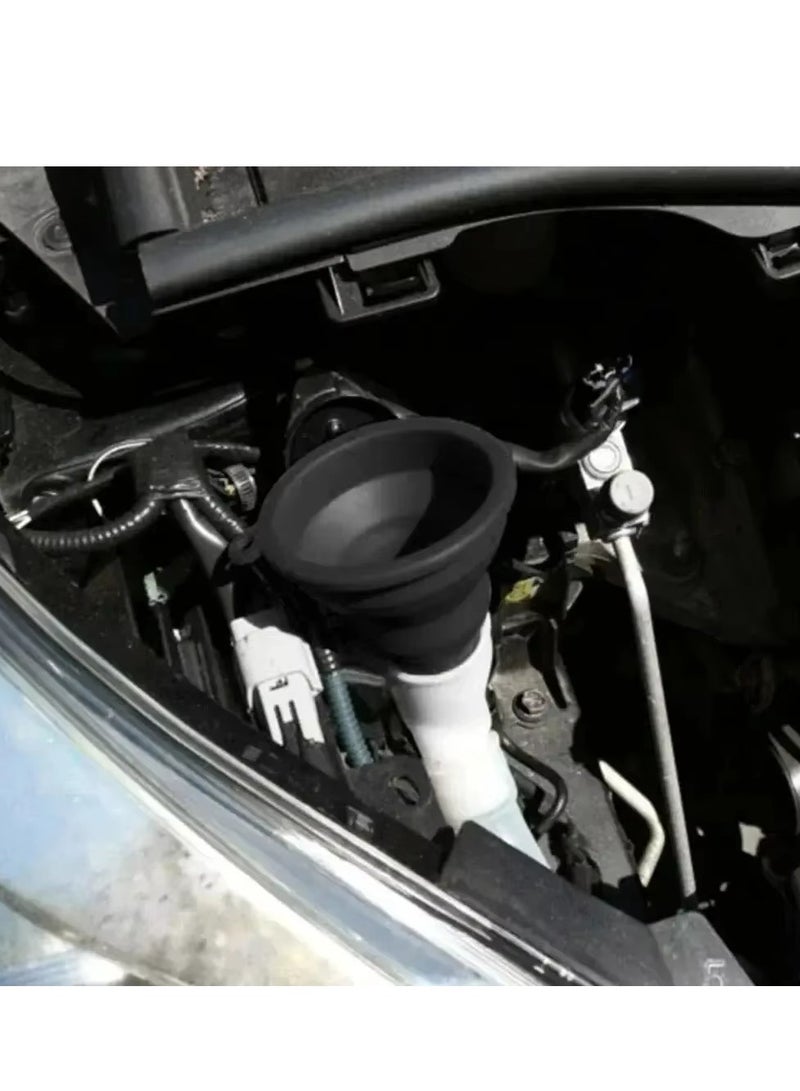 Generic Car Engine Funnel Universal Silicone Liquid Funnel Washer Fluid Change Foldable Portable Auto Engine Oil Petrol Change Funnels  - Image 4