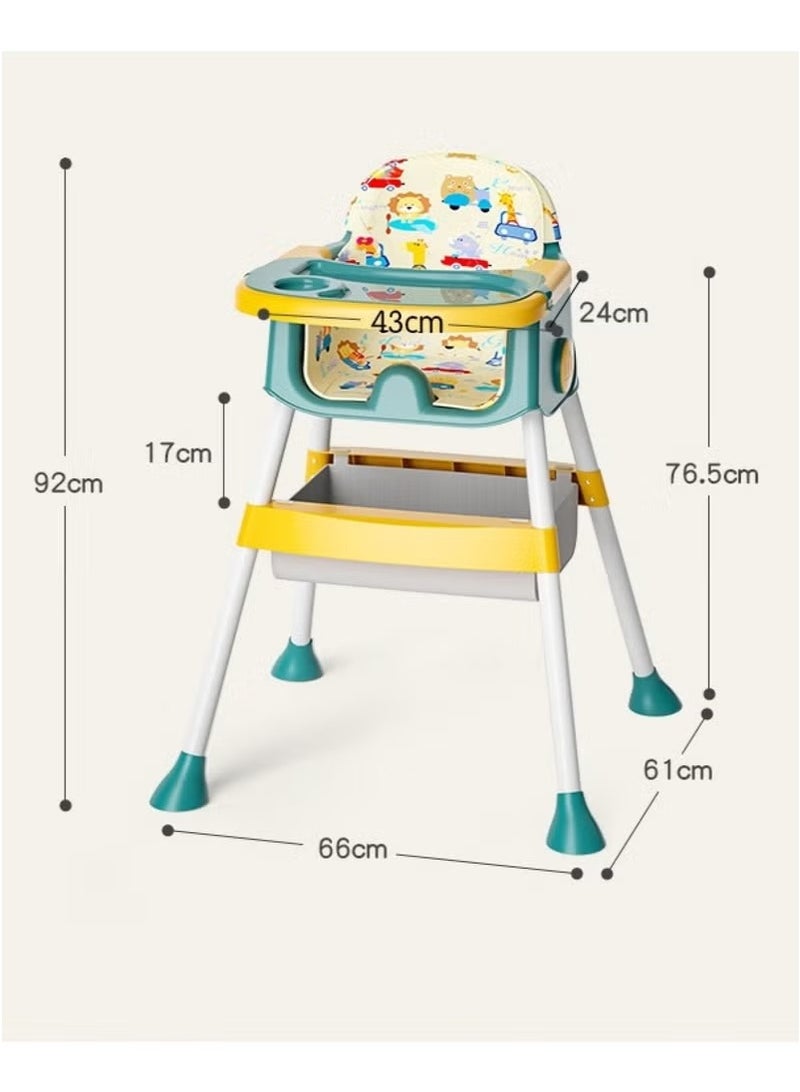 فول جوي كرسي طعام قابل للطي و التعديل متعدد الوظائف مع صينية قابلة للازالة,92*66*61  سم - Image 3