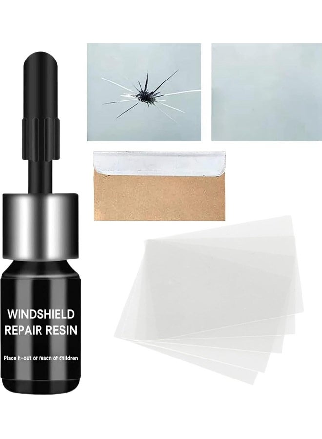 Windscreen Repair Kit, Car Windscreen Chip Repair Kit, Glass Scratch Remover, Glass Repair Kit, Windscreen Crack Repair Kit, Auto Windshield Repair Kit for Chip, Bulls-Eye, Star-Shaped, Half Moon(B) - Image 1