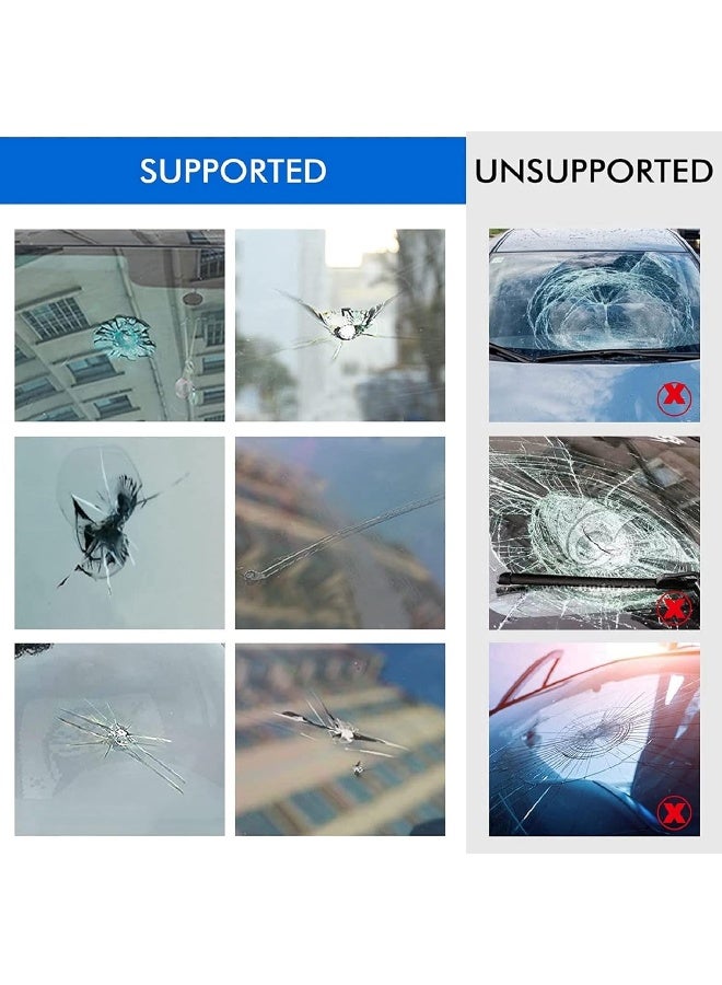 Windscreen Repair Kit, Car Windscreen Chip Repair Kit, Glass Scratch Remover, Glass Repair Kit, Windscreen Crack Repair Kit, Auto Windshield Repair Kit for Chip, Bulls-Eye, Star-Shaped, Half Moon(B) - Image 5
