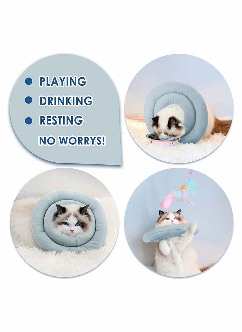 Cat Cone, Soft Dog Cone Collar After Surgery, Water-Proof Comfortable Dog Recovery Cone Anti-Bite Lick Wound Healing, Pet Cone for Small Medium or Large Dogs and Cats (S)
