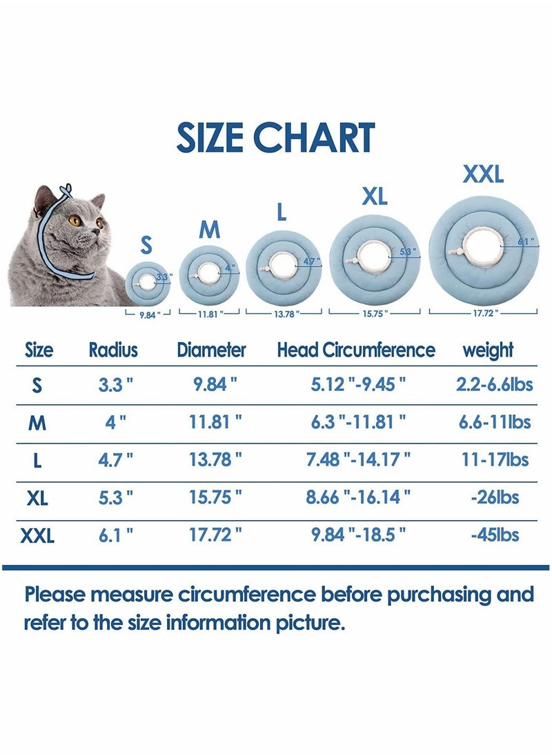 Cat Cone, Soft Dog Cone Collar After Surgery, Water-Proof Comfortable Dog Recovery Cone Anti-Bite Lick Wound Healing, Pet Cone for Small Medium or Large Dogs and Cats (S)
