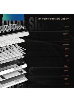 LIMOS Wireless Keyboard and Mouse set Transparent RGB Mechanical Dual Mode Rechargeable USB Computer Gaming Keyboard Set  - Image 3